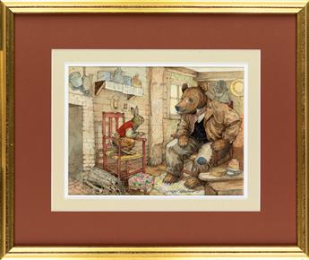 (CHILDRENS) JERRY PINKNEY. Brer Rabbit went in the house and him and Brer Bear sat down in the den.